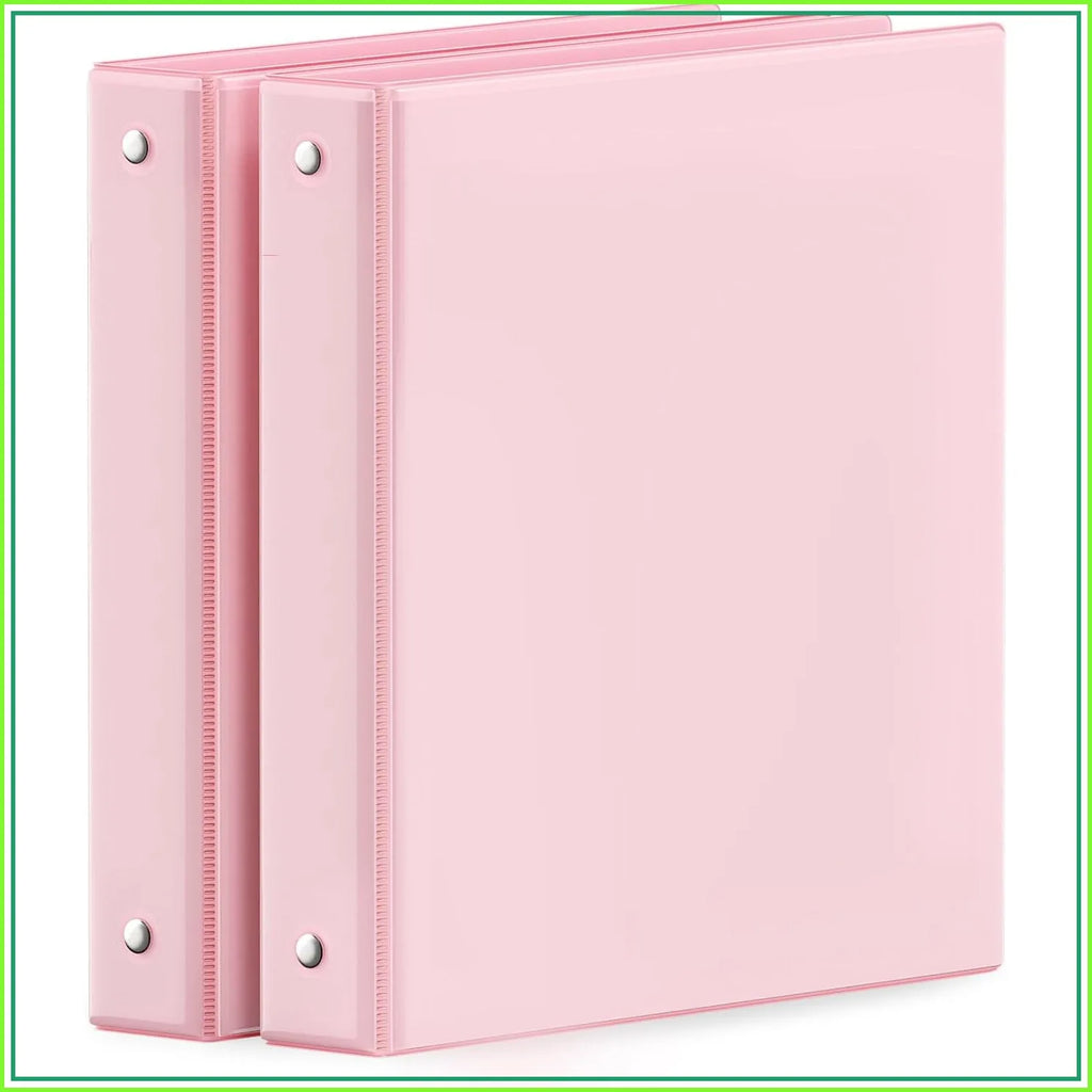 3 Ring Binder 1 Inch 2 Pack, Clear View Binder Three Ring PVC-Free (Fit 8.5x11 Inches) for School or Office Supplies