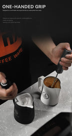 MUVNA 3-Speed Electric Milk Frother,Stainless Steel Handheld Coffee Mixer|Milk Beater&Foamer for Cappuccino/Latte Barista Tool