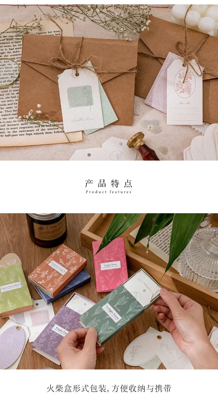 30Pcs Colorful Flower Plant Texture Card Stock Craft Paper Junk Journal Ephemera Forest Leaf Scrapbooking Material Paper Pack