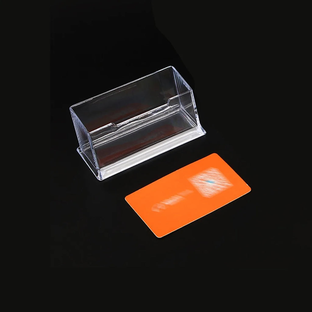 Transparent Plastic Business Card Holder Acrylic Business Card Display Stand Can Be Placed 30-40 Business Cards Office Supplies