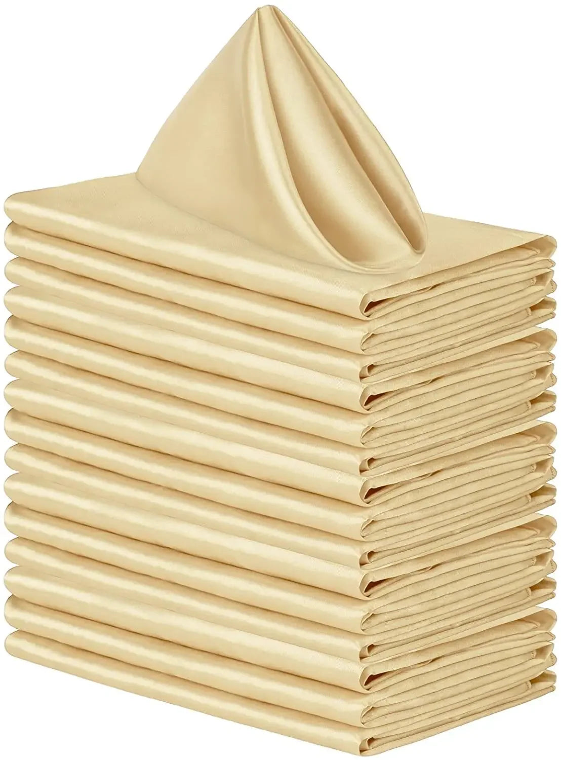 50pcs Satin Napkin 43cm*43cm Serving Table Decor Dinner Towel for Wedding Party Home Hotel Christmas Decor Table Napkins Green
