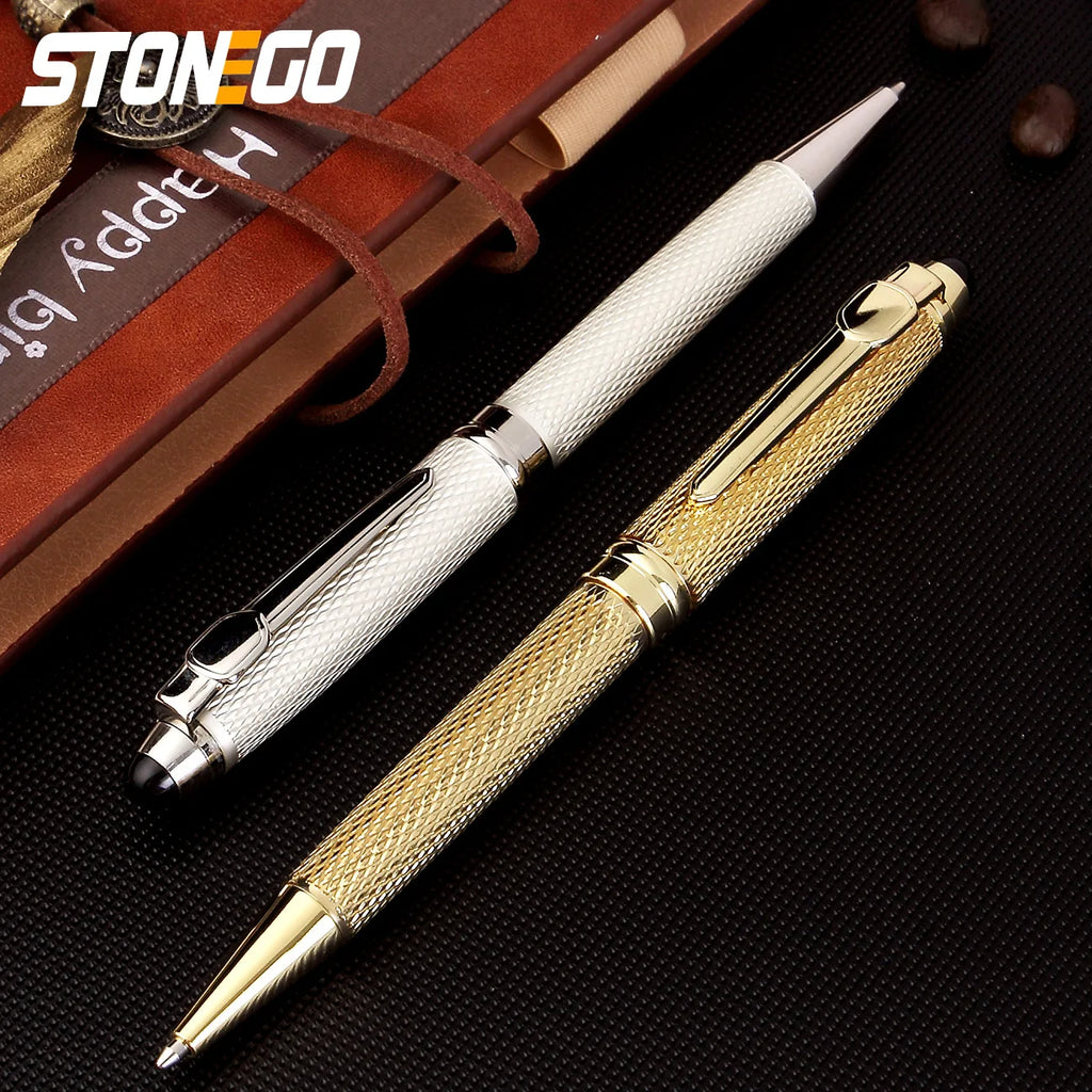 STONEGO Classic Luxury Rollerball Pens, Stainless Steel Roller Ball Pen for Men Women, School, Office, Executive, Business