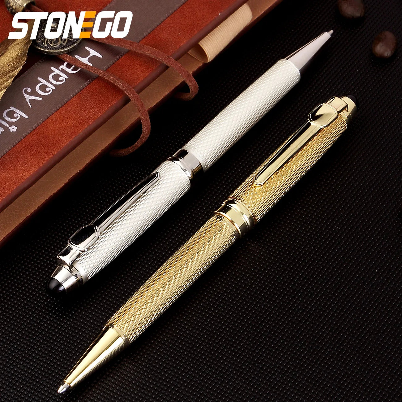 STONEGO Fashion Wallet Pen Short Paragraph Gift Travel Pocket Pen Mini Pocket Short Clip Metal RollerBall Pen Travel Pocket Pen