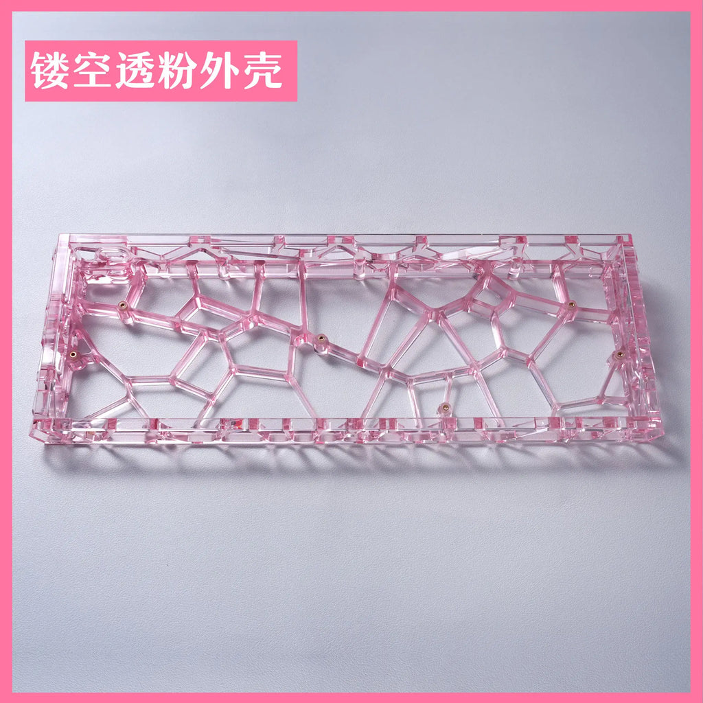 GH60/Wooting60/MAD60 Hollow Transparent Keyboard Shell 60% Keys Layout Keyboard Case for PC Accessory Customized Keyboard Shell