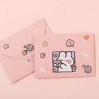 Bear Rabbit Blessing Thank Envelope Ins Cartoon Decoration Letter Paper 9 Styles Beautiful Cartoon Greeting Card New Year Gift