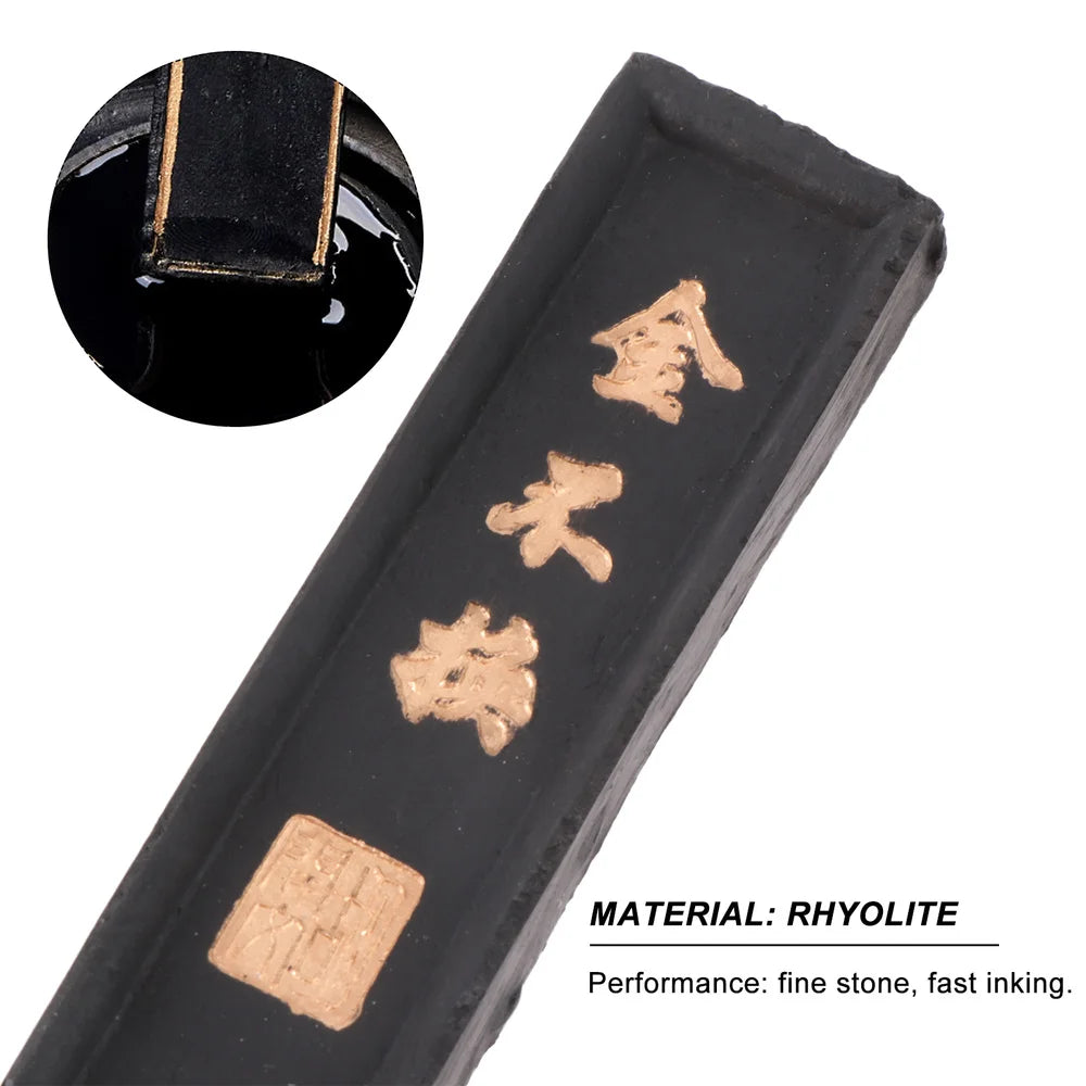 Ink Stone Inkstone Calligraphy Painting Chinese Traditional Grinding Inkstick Block Stickcontainer Practice Suzuri Pad Inkslab