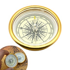 Compasses For Outdoor Adventure Retro Gold Glossy Design Hiking Camping Essential Tool With Metal Glass