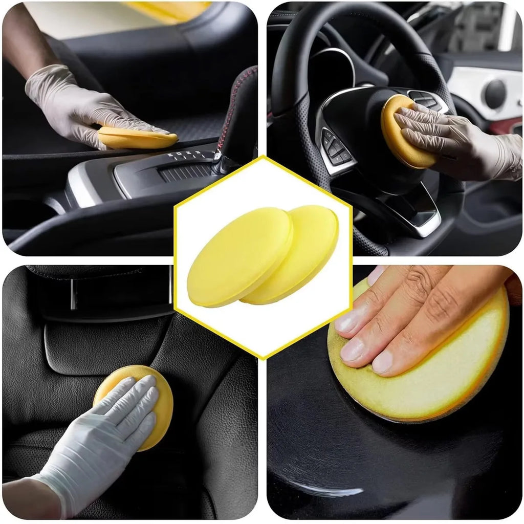 Polishing Sponge Wax Car Applicator Pad Foam Wax Car Polisher Cleaning Pad For Cleaning Car Waxing Sponge Auto Parts 12pcs/1pack