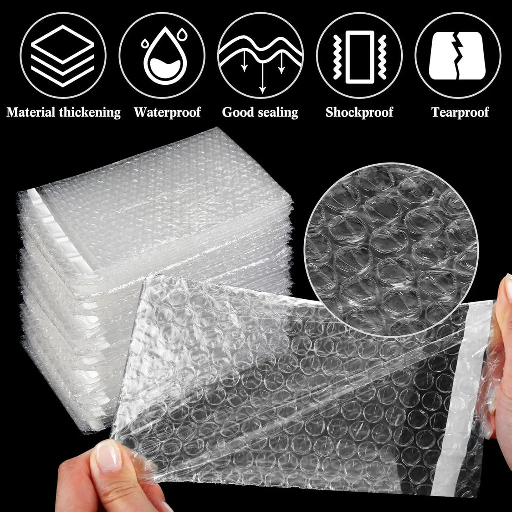 Transparent Bubble Mailers Self-sealing Plastic Shockproof Shipping Bag Self-adhesive Bubble Foam Packing Bags Cushioning Bag