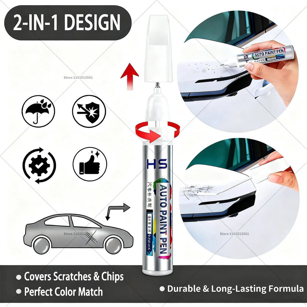 For Tesla Model 3 Y X S Scratch Removal and Wheel Hub Touch Up Pen Paint Clear Coat To Enhance Gloss Pearl White Deepsea Blue