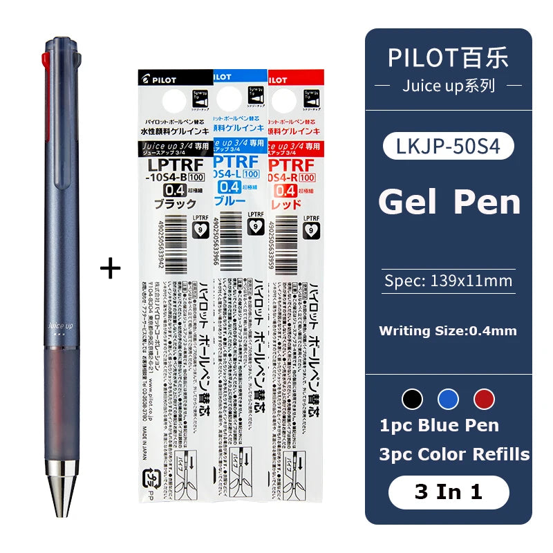 Japan Pilot Modular Pen Juice Up 3/4 Color 0.4mm Ultra-fine Gel Pens, Water-base Smooth Writing Versatile Stationery Aacsesories