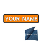 1PC 10cmX2.5cm Custom Personalized Name Embroidered Patch Number Stripes Badge Tags Armband Iron On Backing Hook & Loop Backing