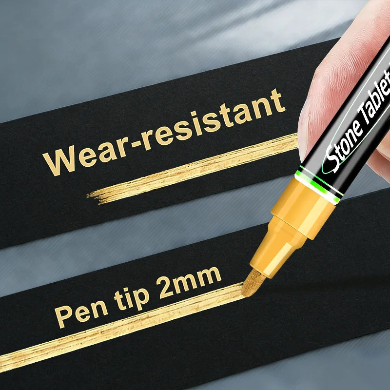 Tombstone Marker Inscription Restoration Pen Oil Based Quick Dry Weatherproof Touch Up Paint Pen For Granite Stone