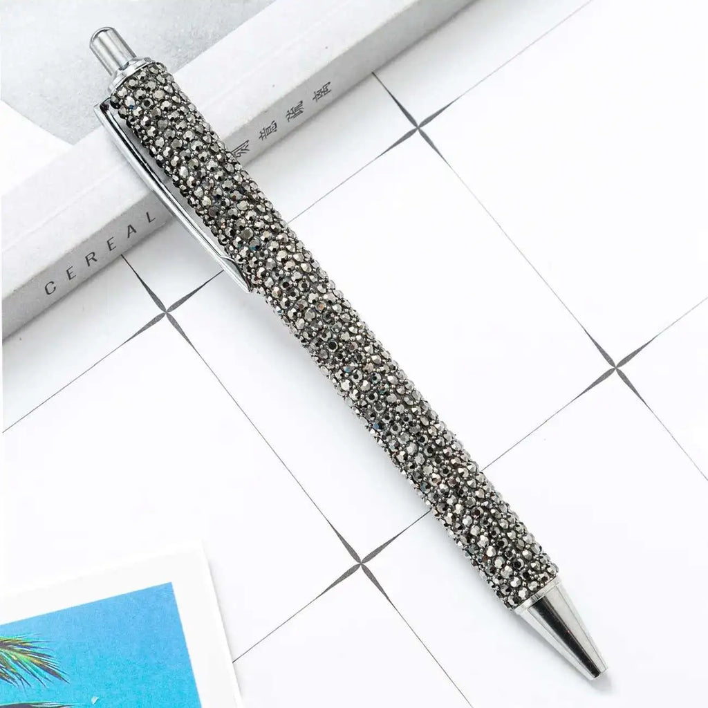 1 Piece Lytwtw's Ballpoint Pen Luxury Rhinestone Cute Wedding Rose Gold Metal Stationery School Office Supply High Quality Pens
