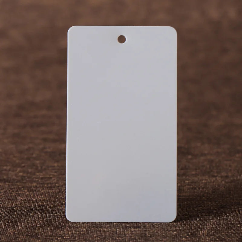 100 pcs 5X9 cm Stock Blank PVC Square Hang Tag/Price Tag/Colorful Waterproof Plastic Tag/Clothing Tag/DIY Gift Tag
