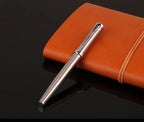 Luxury Metal Silver Black Signature Ballpoint Pens for Business Writing Office Supplies Stationery Customized Logo Name Gift