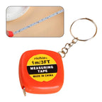 Mini Keychain Tape Measure Easy Reading Automatic Retractable Steel Tape Ruler for Woodworking Construction Sites