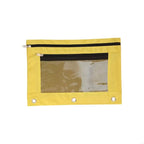 Double Zipper Pen Bag 3 Rings Binders Pencil Case File Bag Pencil Box For Erasers Rulers Markers Storage