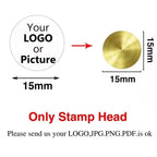 Custom Brass Wax Seal Stamp Personalized LOGO 25/30/40/50mm Round/Square Wax Sealing Head For Wedding Invitation Card Decor Seal