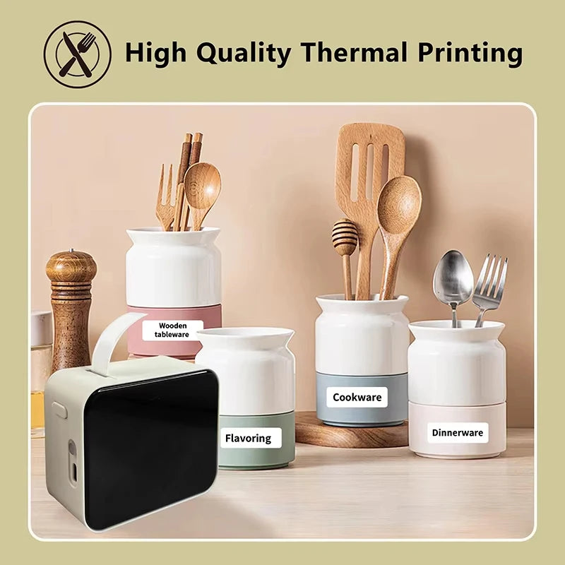 Marklife P15 Mini Portable Label Printer Smart Pocket Printer Thermal Adhesive Sticker Labeling Machine ot 3PK Label Paper NoInk