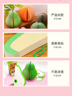 125 Sheets Creative Fruit Shapes Sticky Note Pads Notepads, Sticker Paper, Memo Pads, for School Stationery Office Supplies