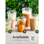 12/16/20oz Disposable Transparent Plastic Cup Leakproof Shatterproof Fit For Milk Bubble Tea Coffee Beverages Daily Use