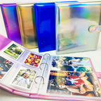 3-Ring A5 Binder Photo Album Photocard Holder Scrapbook with Cotton Padding, High-Gloss Surface for Pokemon Yu-Gi-Oh Card Album