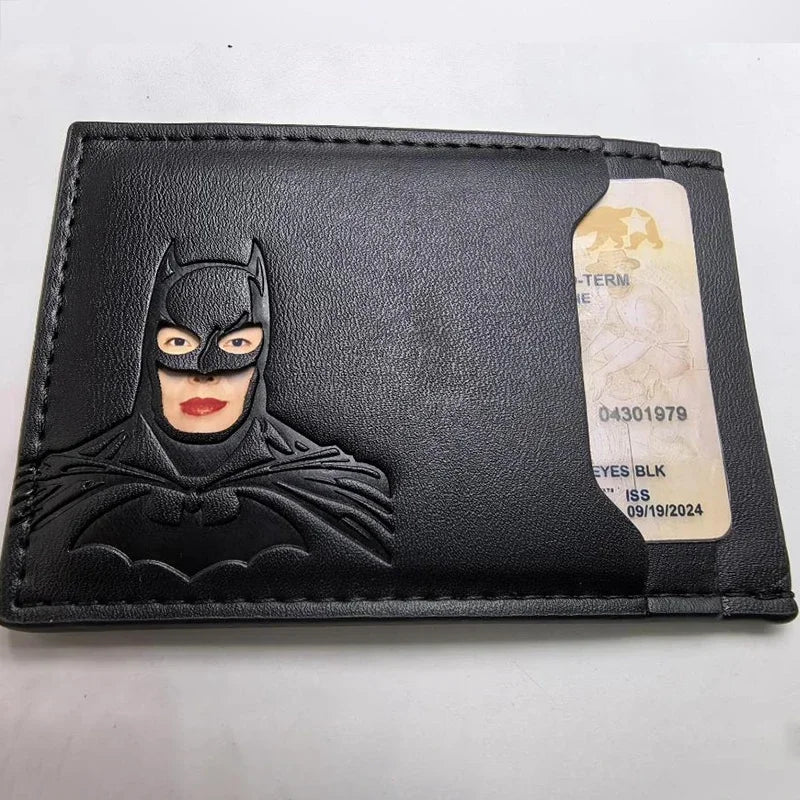 2026 New Leather Bat Wallet Personalized Superhero Mask Card Holder Bat ID Heroic Wallet Gift