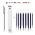 KACO Gel Pens Press Signature Pen Stationery Metal Pen Clip 0.5mm Black Ink Quicking Drying Large Capacity 800M Smooth Writing