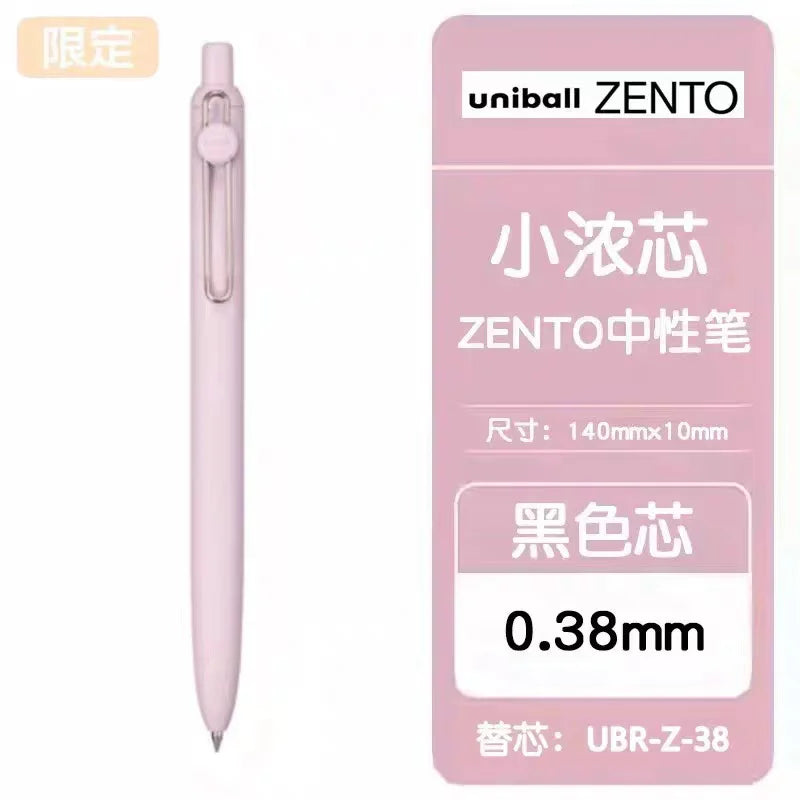 1+3 Refill Japan UNI Gel Pen Small Thick Core 0.38mm Smooth Quick Dry UMN-SF-38 Upgrade UniBall One Black School Supplies