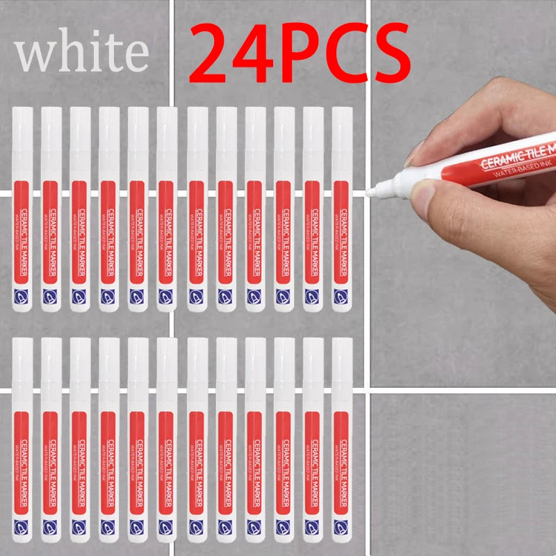 3PCS Tile Marker Tile Grout Repair Tile Grout RepairTiles Marker Joint Feeding Pen Tiles Paint Pen Erasable Whiteboard Marker