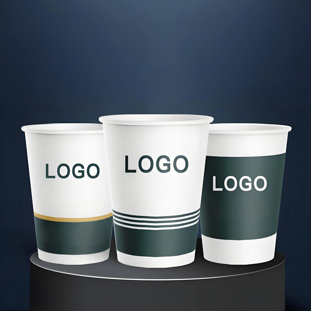 100pcs 250ml disposable paper cup with customizable logo personalized coffee paper cup for event and party, Company Hospitality
