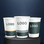 100pcs 250ml disposable paper cup with customizable logo personalized coffee paper cup for event and party, Company Hospitality