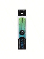 20cm/15cm Flexible Soft Ruler Gradient Rainbow Color Style Dual Unit Measurement in Cm and Inch  for Office Students School Use