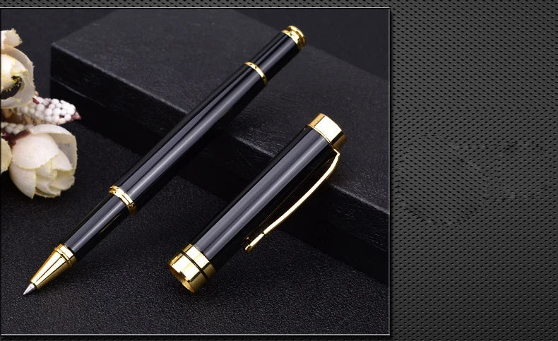 Luxury Metal Shell Business Office School Supplies Ballpoint Pens for Writing Rollerball Pen Customized Logo Name Gift