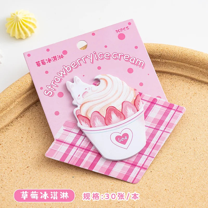 Creative Bread Sticky Notes Cute Cartoon Memo Pad Unique Design Note Paper Kawaii  Dessert Cuisine DIY