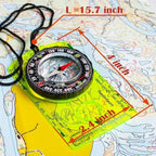 Waterproof Compass Outdoor Gadget Navigation Hiking Compass Camping Orienteering Backpacking Map Reading Compass for Scout Kids