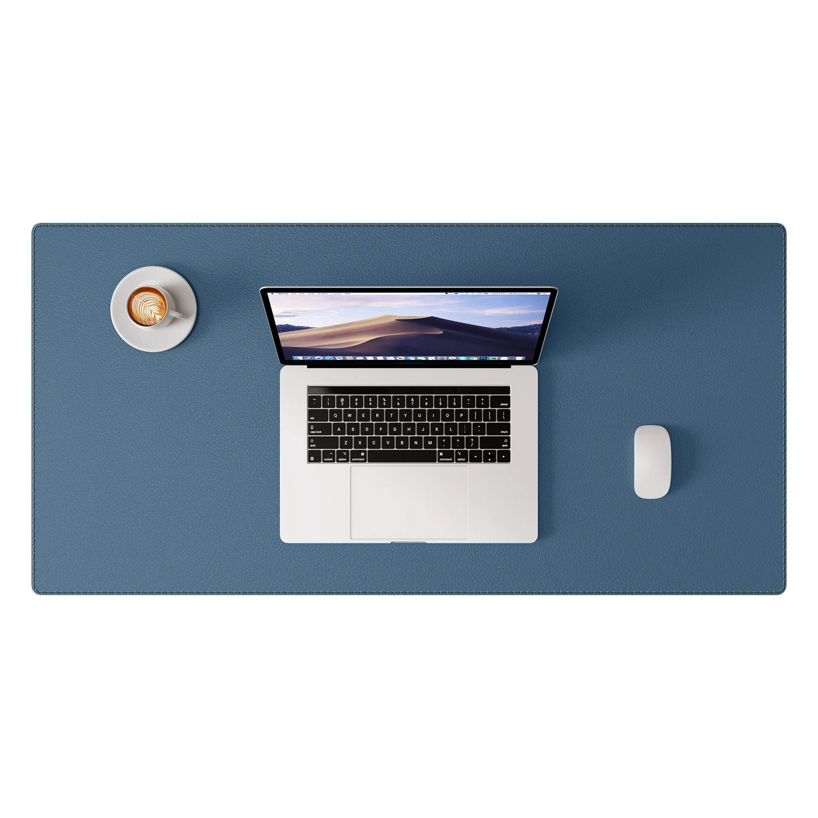 Desk Pad Protector, Mouse Pad, Office Desk Mat, Non-Slip with Stitched Edges PU Leather Desk Blotter for Office Home School