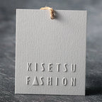Special Paper Bump Printing Fashion Embossed Letter Tag Women's Clothing Personality Design Custom Factory Direct Sales