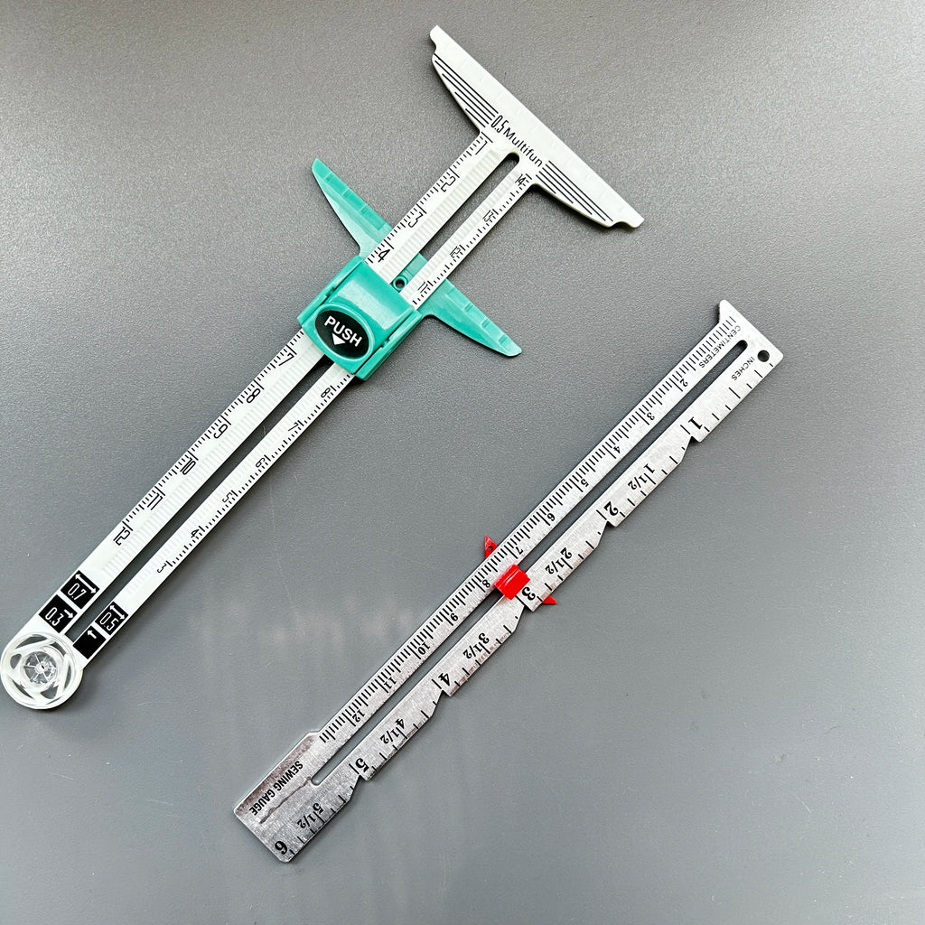 5-in-1 Exclusive Edition Sewing Ruler with Centimeter Scale And Slide Rule Heavy-Duty Plastic Structure for Cutting Embroidery A