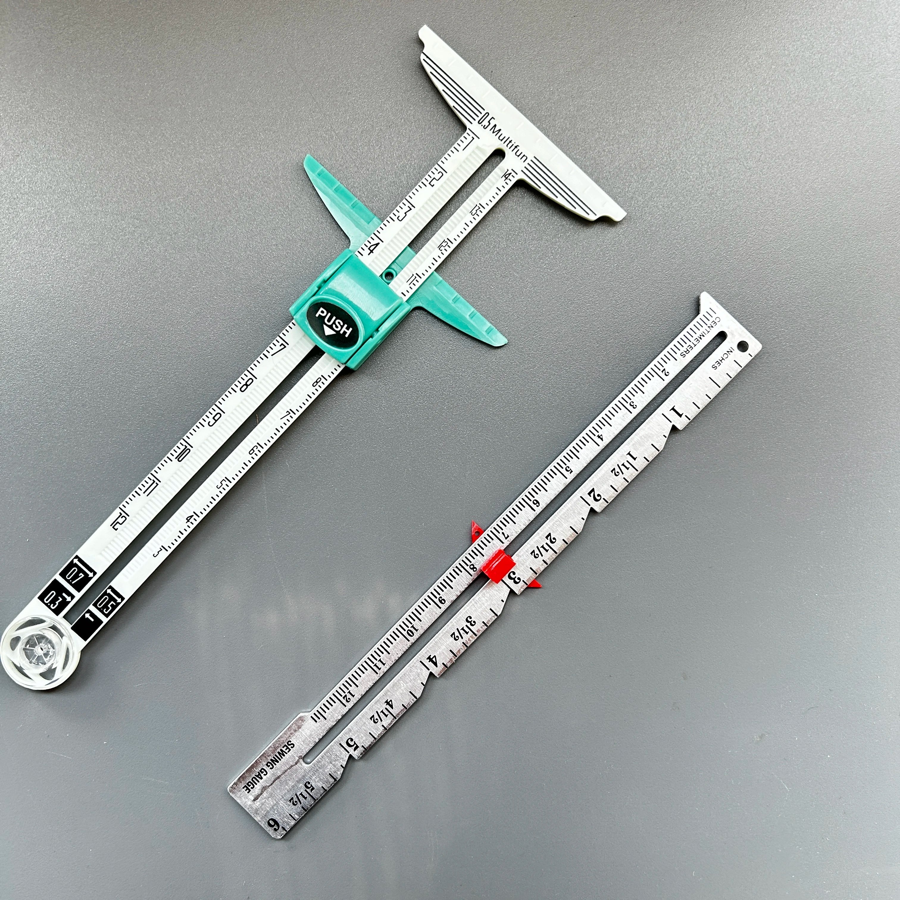5-in-1 Exclusive Edition Sewing Ruler with Centimeter Scale And Slide Rule Heavy-Duty Plastic Structure for Cutting Embroidery A