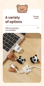 2/3pcs Cute Cartoon Desktop Cable Organizer Managers Self-Adhesive Winder Wire Cord Management Earphone Data Cable Clips Holder