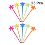 25Pcs Coffee Stir Stick Coconut Stirrers Mixing Sticks Coffee Beverage Stirring Rod Drinks Beverage Sticks Bar（Random color）