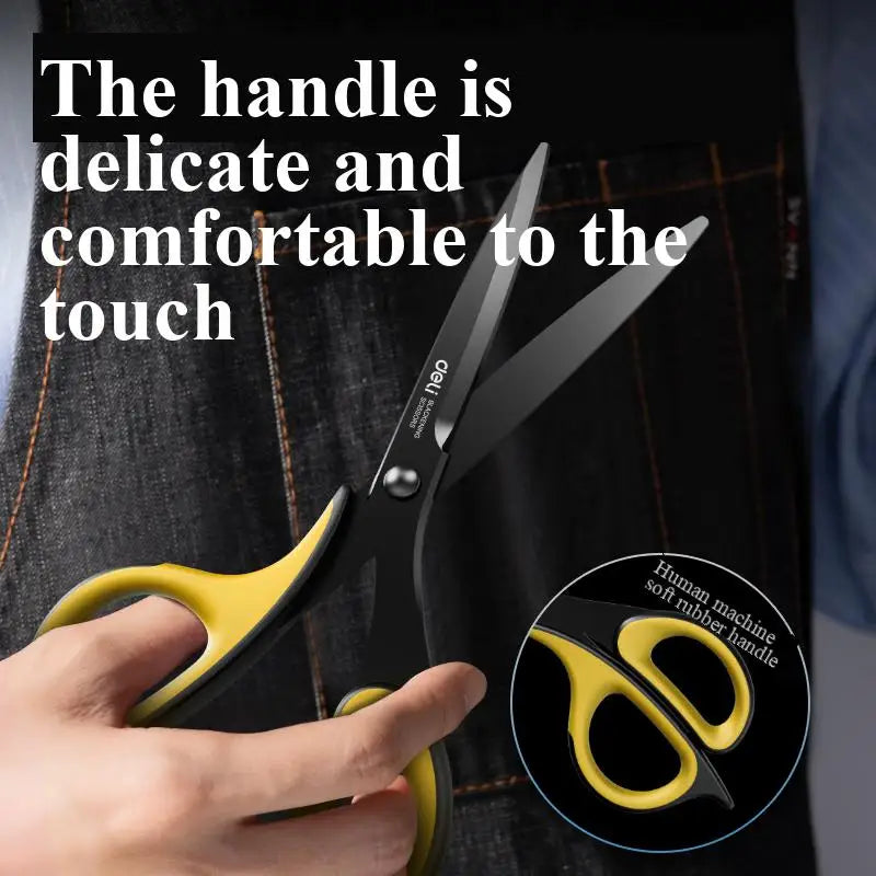 Deli 77757/6027 Stainless Steel Scissors 220mm/184mm Multi-function Household Office Tailor's Hand Scissors Cutting Paper Fabric
