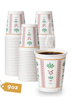 25/50/100Pcs Middle Eastern Style Printed Paper Cups, Disposable Paper Cups, Tulip Printed Paper Cups, Coffee Cups, Tea Cups,