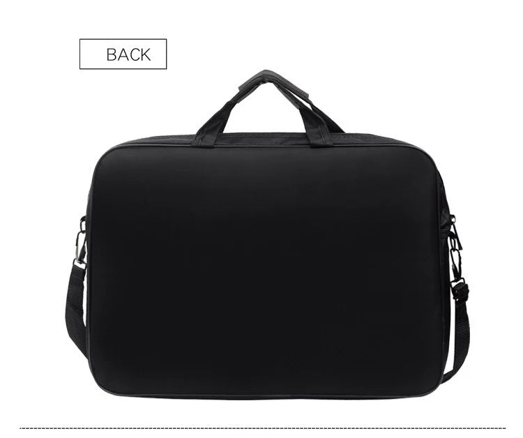15.6 Inch 17 In Laptop Bag Business Portable Nylon Handbags Laptop Shoulder Briefcase Zipper Anti-theft Shoulder Simple Style