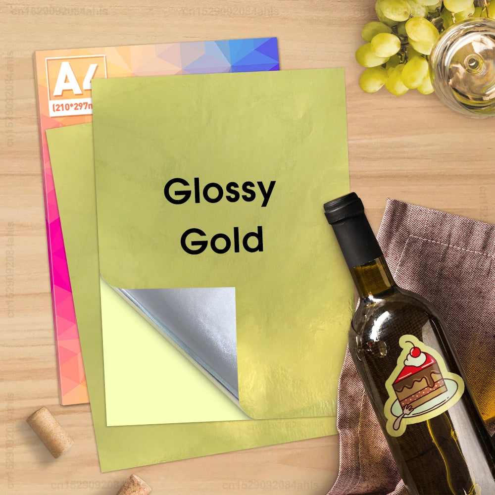 100% Transparent A4 Paper Sheets Adhesive Printable Label Sticker Paper Glossy for Inkjet Printer Clear Vinyl Label Copy Paper