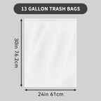 13 Gallon Heavy Duty Trash Bags 130 Count Super Strong Leak Proof Odor Control Disposable Garbage Bags for Kitchen Bathroom Bedr