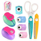An 8-Piece Creative Hole Punch Set Perfect for DIY Scrapbooking and Birthday Cards. Fixed Patterns and Random Colors Available.