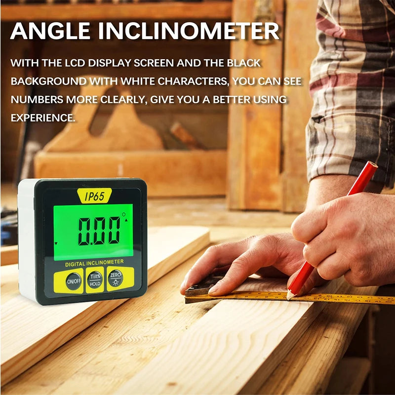 360° IP65/IP54 Digital Protractor Electronic Goniometer Inclinometer Digital Level With Magnetic Base